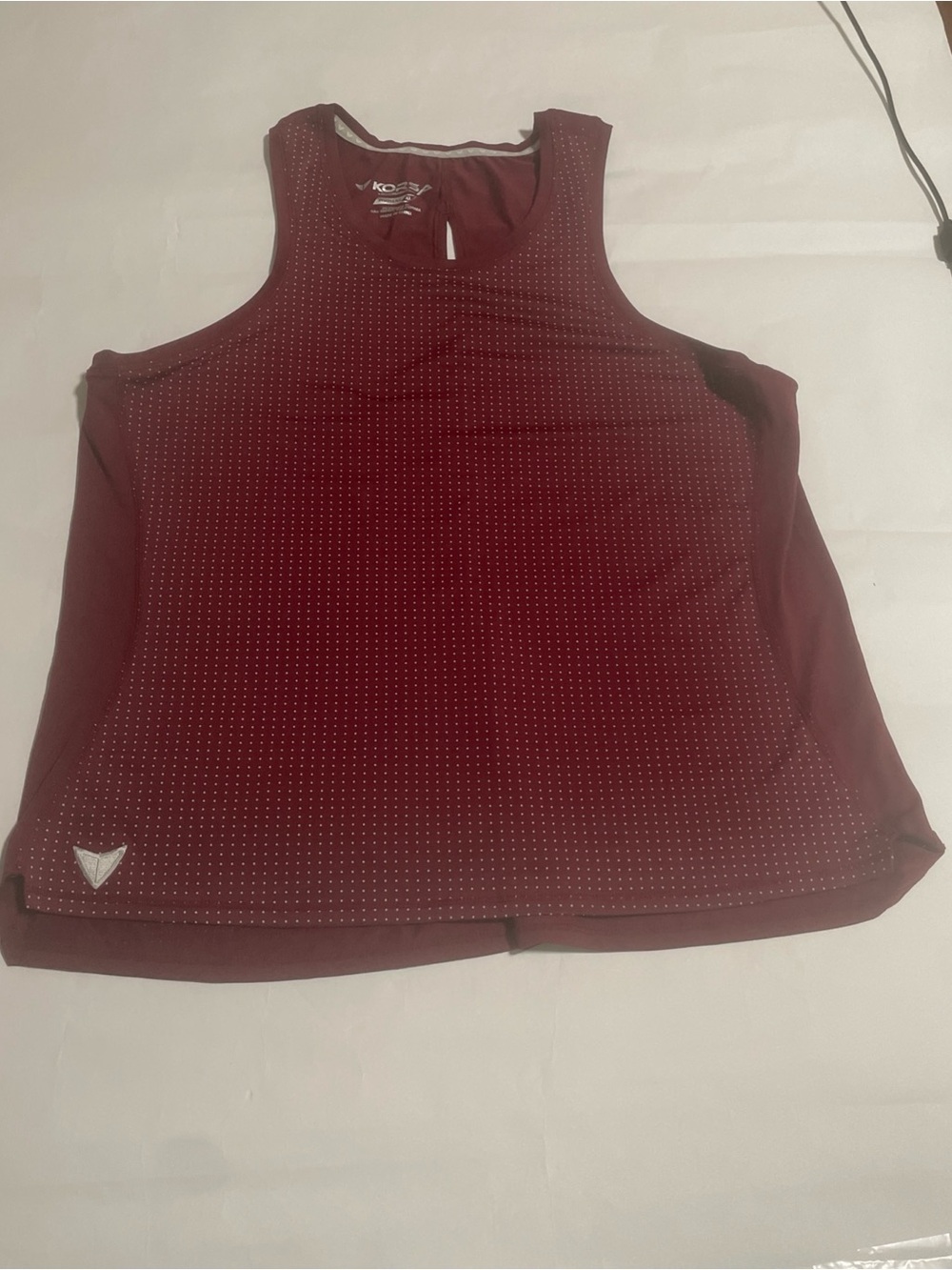 Korsa by Road Runner Sports Women Burgundy Active Tank  XL